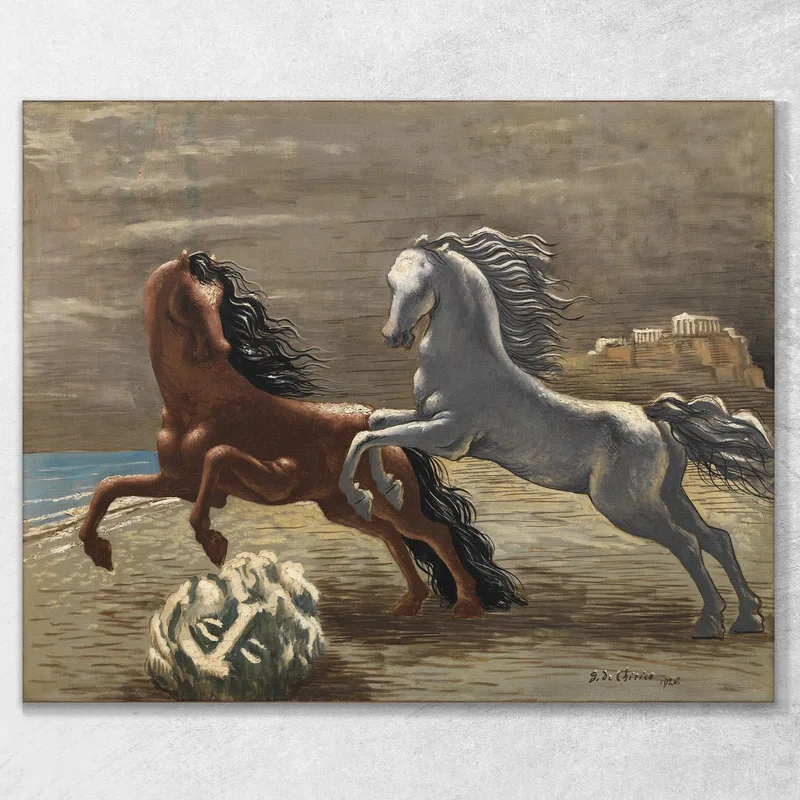 Caballos A La Orilla Del Mar Giorgio De Chirico