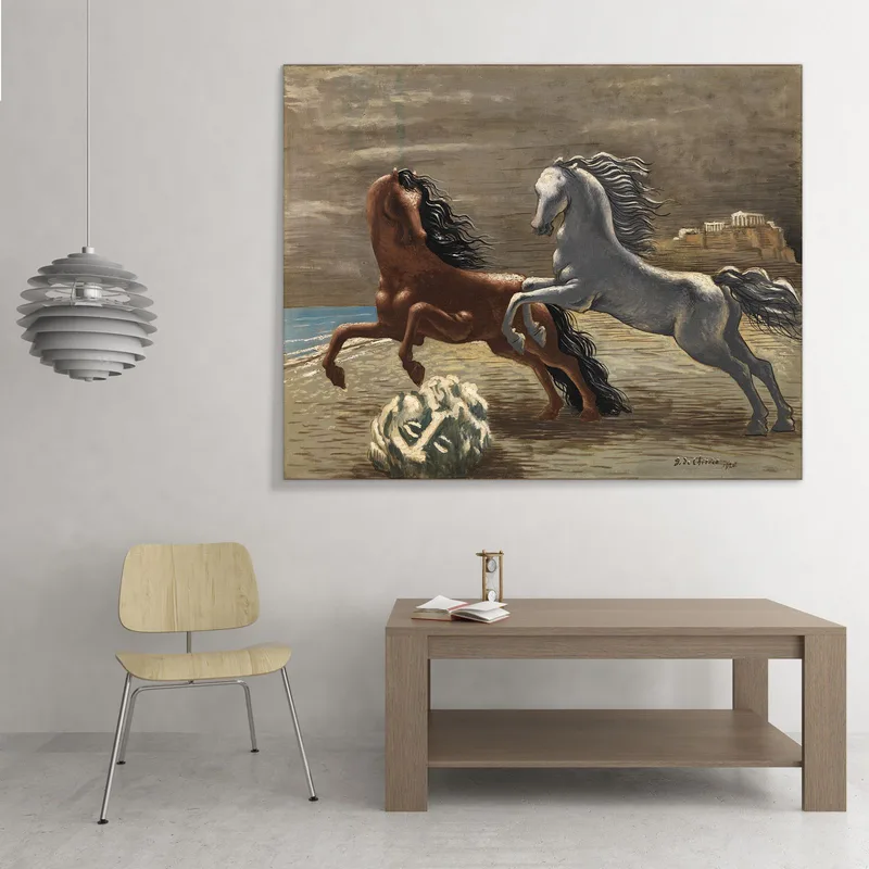 Caballos A La Orilla Del Mar Giorgio De Chirico