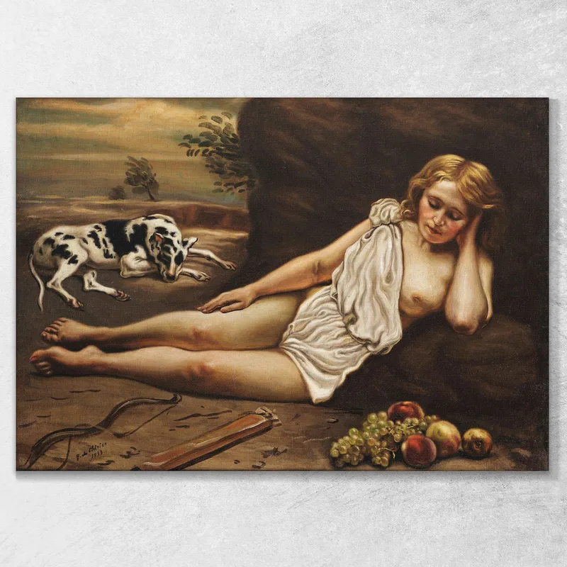 Diana Durmiendo En El Bosque 1933 Giorgio De Chirico