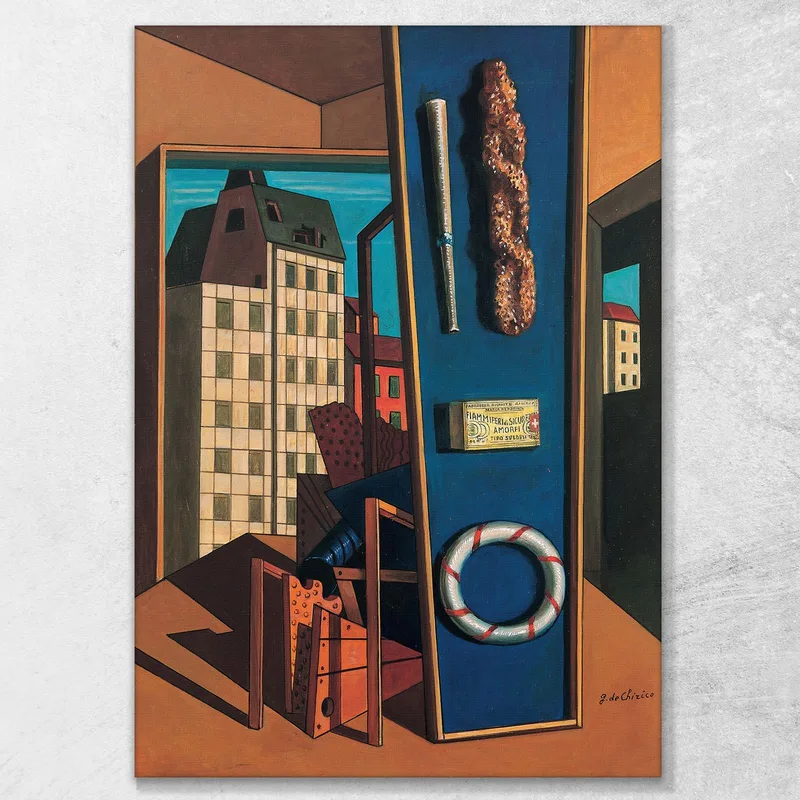 Interior Metafísico Con Galletas Giorgio De Chirico