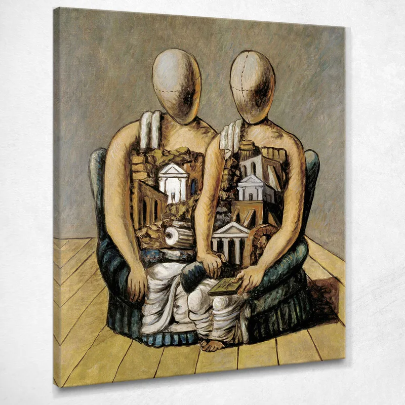Archäologen Giorgio De Chirico drucken auf leinwand