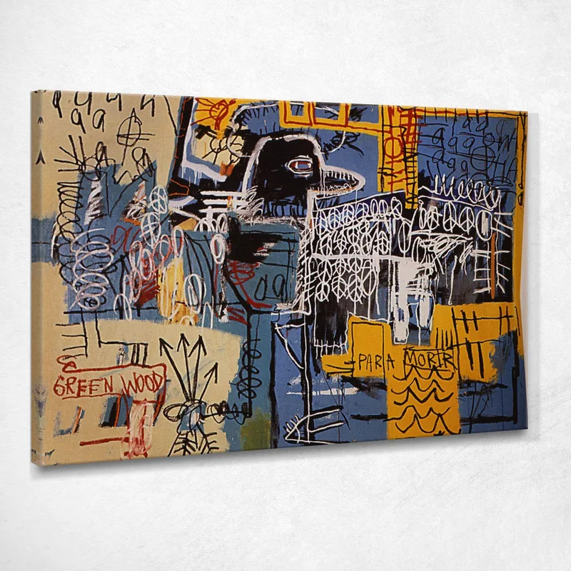 Uccello Sui Soldi Jean-Michel Basquiat quadro stampa su tela
