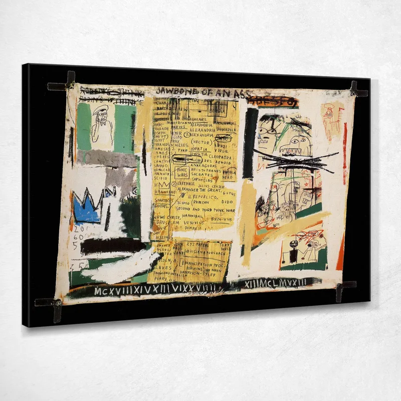 Jawbone Of An Ass Jean-Michel Basquiat quadro stampa su tela