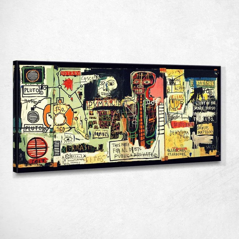 Notaio Jean-Michel Basquiat quadro stampa su tela