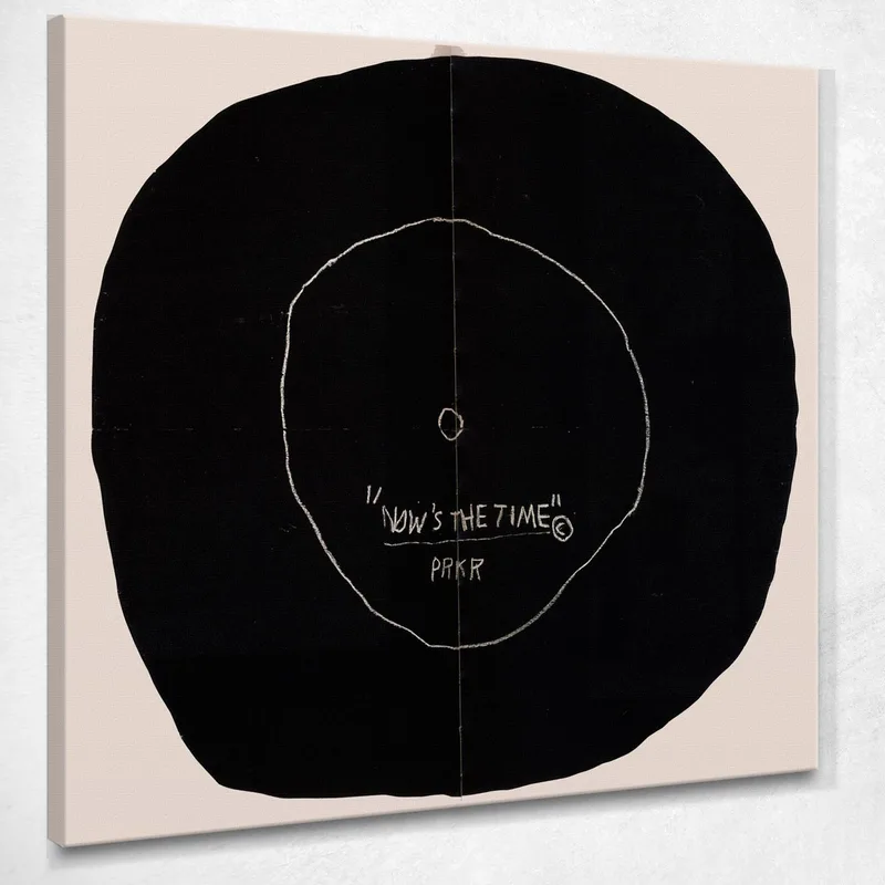 Ora E' Il Momento Jean-Michel Basquiat quadro stampa su tela