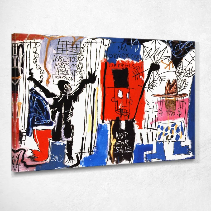 Capolavoro Antipatico Liberali Jean-Michel Basquiat quadro stampa su tela