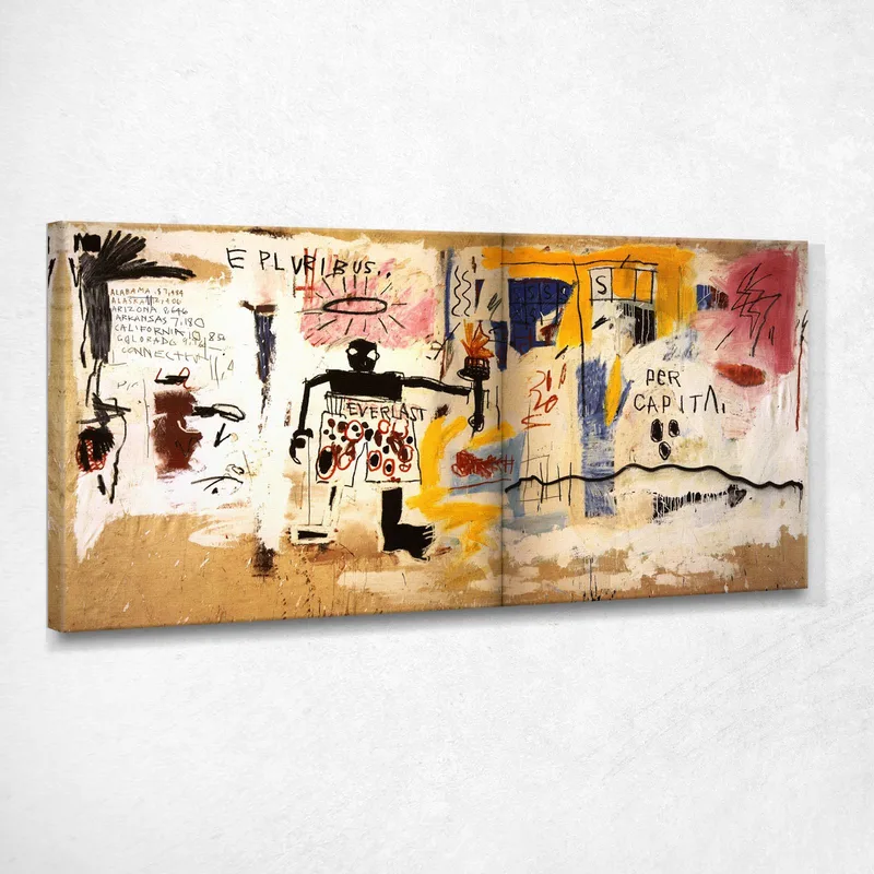 Per Capita Jean-Michel Basquiat quadro stampa su tela