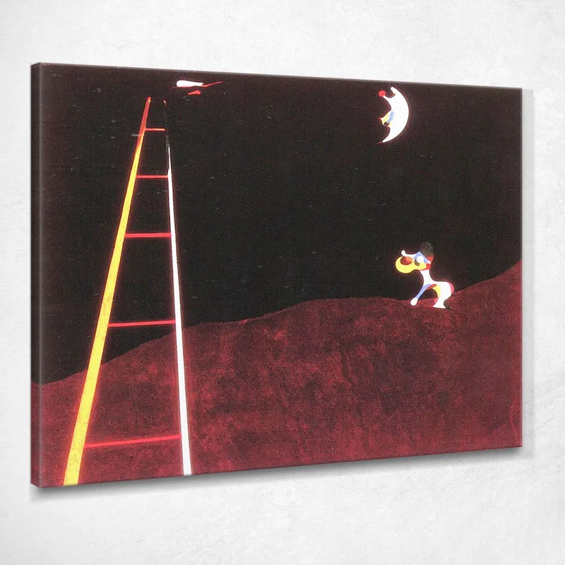 Hund Bellt Den Mond An Joan Mirò drucken auf leinwand