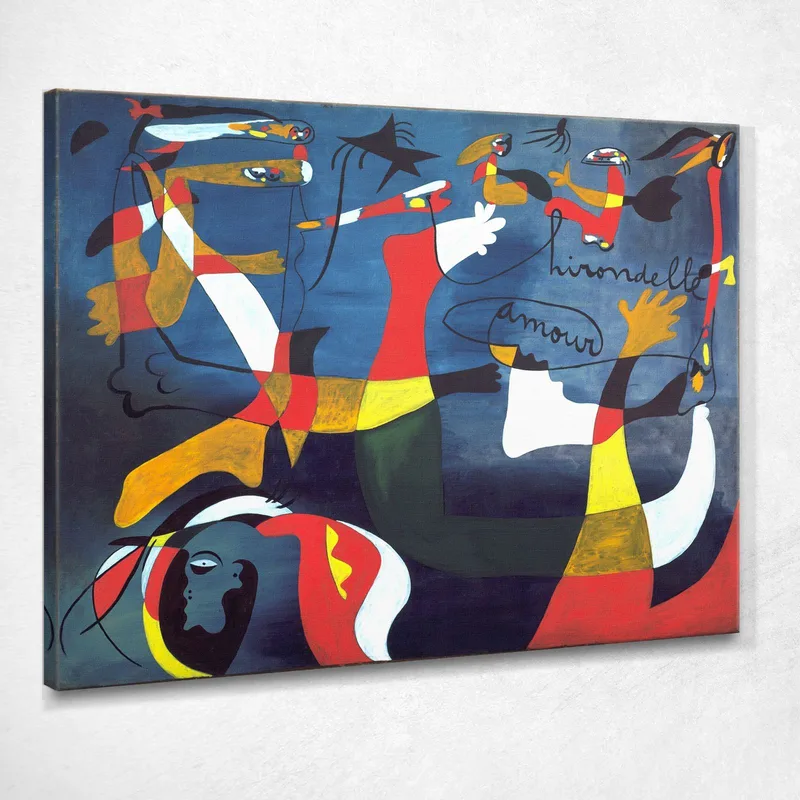 Liebe Schlucken Joan Mirò drucken auf leinwand