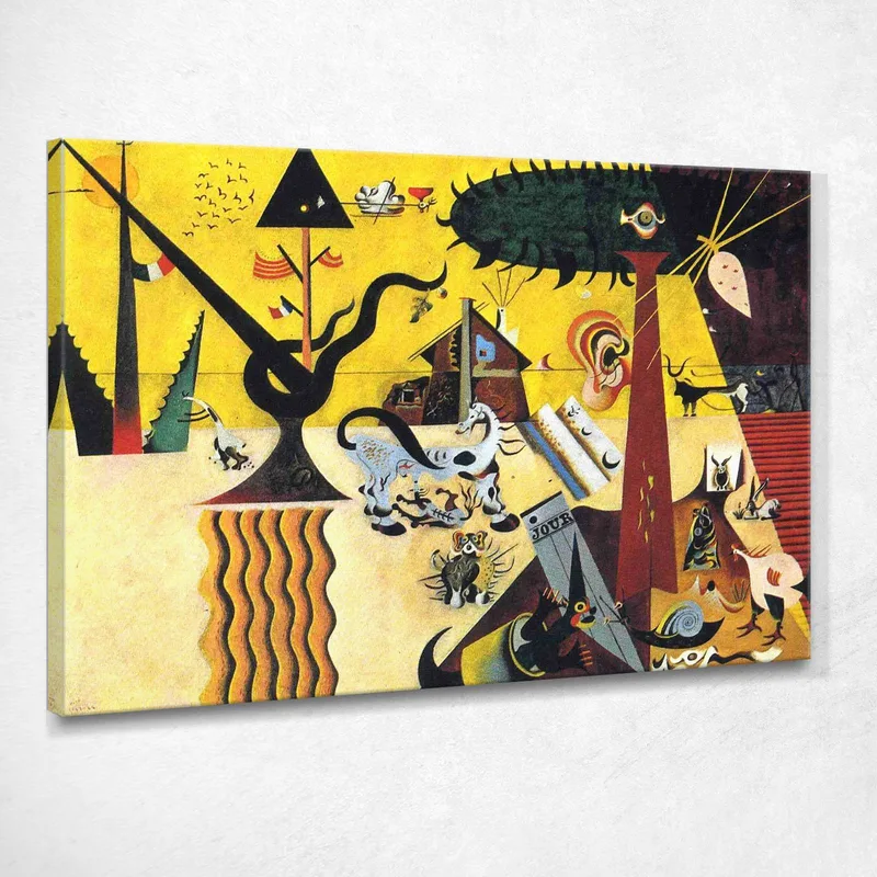 Das Gepflügte Feld Joan Mirò drucken auf leinwand
