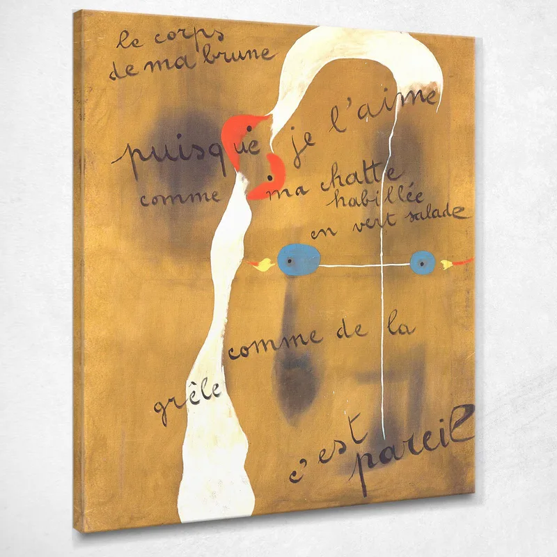 Gedicht (Gemälde) Joan Mirò drucken auf leinwand