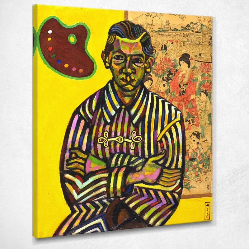 Porträt Von Enric Cristofol Ricart Joan Mirò drucken auf leinwand