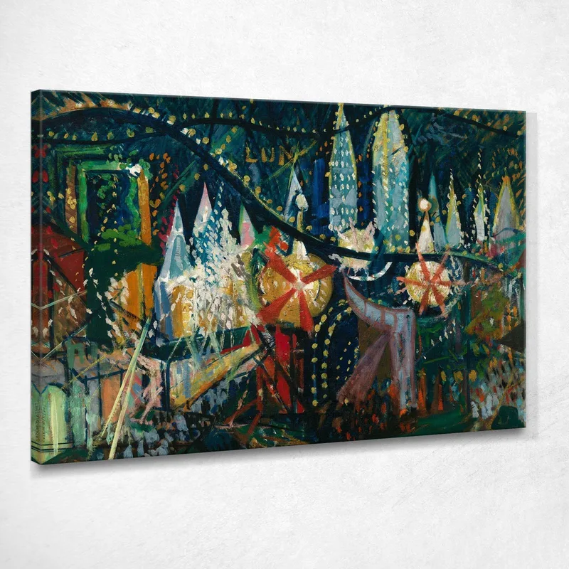 Luna Park Joseph Stella drucken auf leinwand