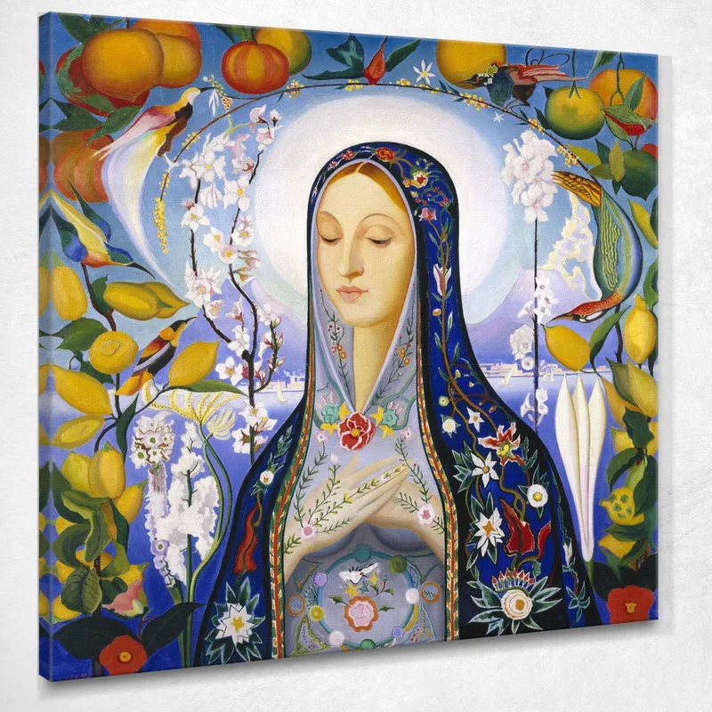 Die Jungfrau Joseph Stella drucken auf leinwand