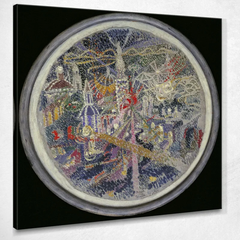 Kampf Der Lichter Joseph Stella drucken auf leinwand