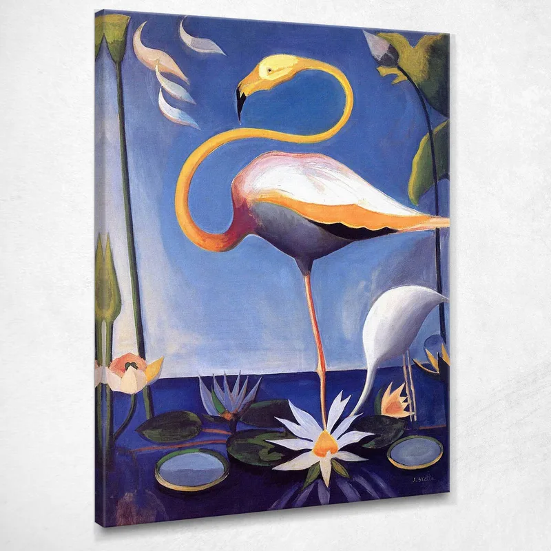 Flamingo Joseph Stella drucken auf leinwand