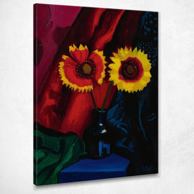 Blumenstillleben Joseph Stella drucken auf leinwand