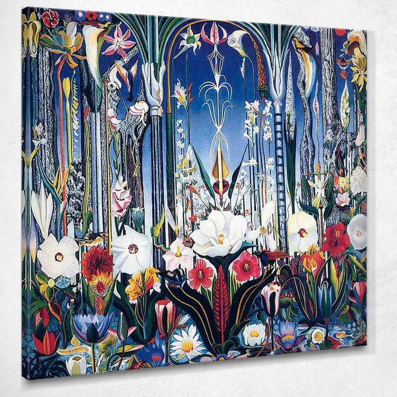 Blumen, Italien Joseph Stella drucken auf leinwand