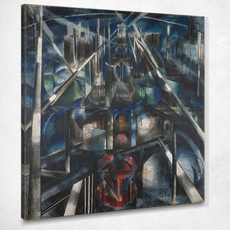 Die Alte Brooklyn Bridge Joseph Stella drucken auf leinwand