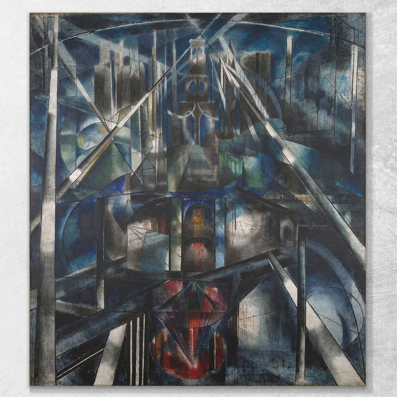 El Viejo Puente De Brooklyn Joseph Stella