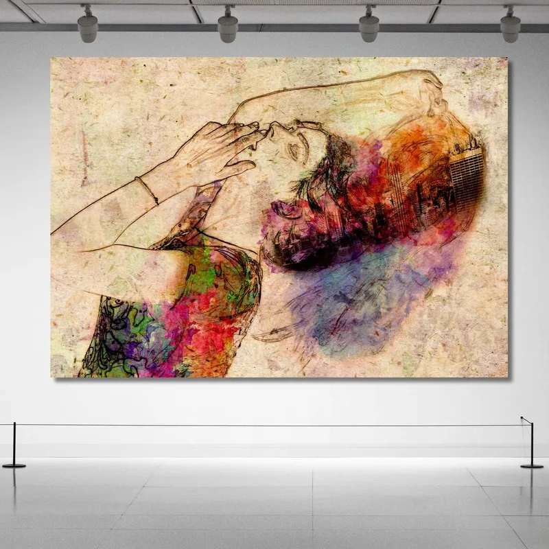 Cuadro Abstracto Pensamiento De Mujer