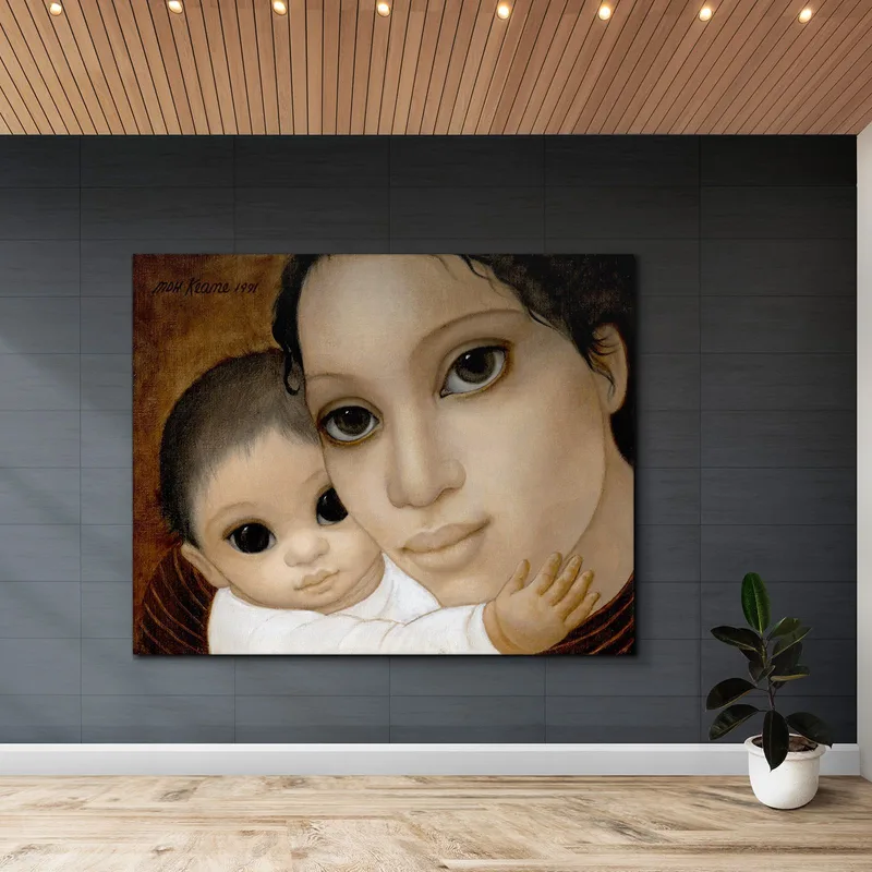 Madre E Hijo Beige Margaret Keane