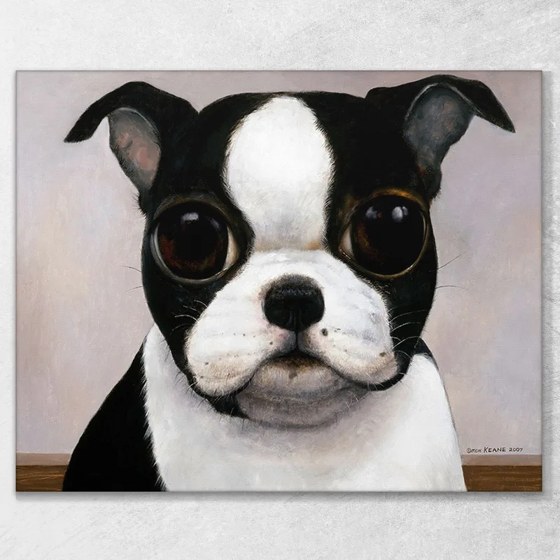 Boston Terrier Margaret Keane