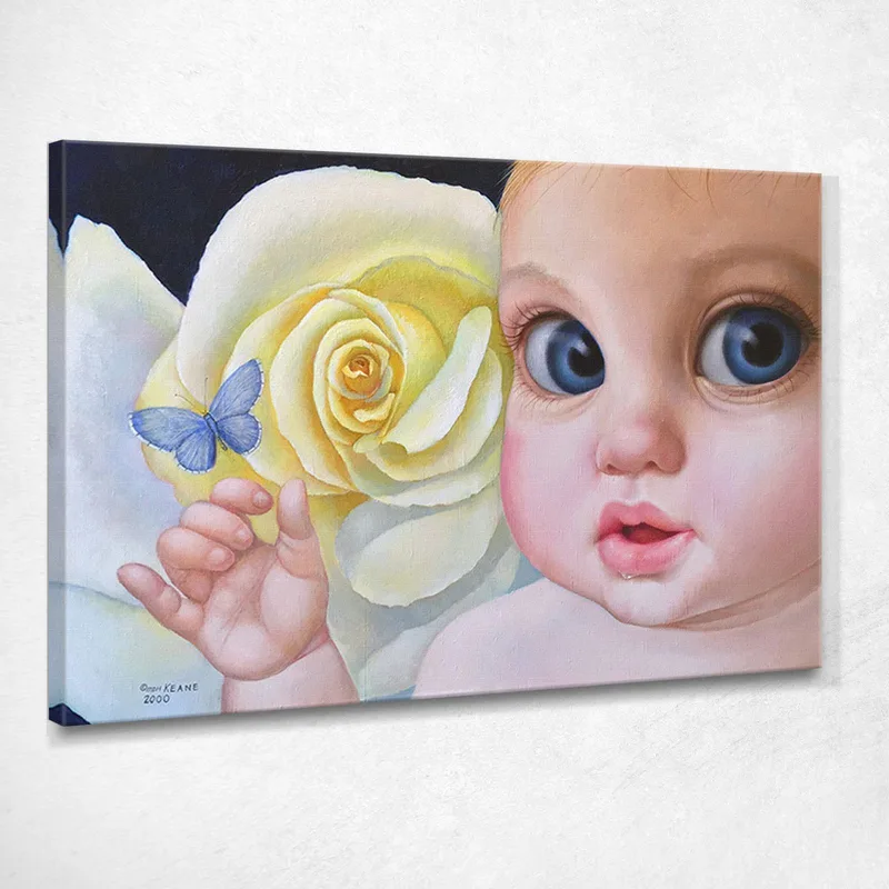 Primer Encuentro - Ojos Grandes Margaret Keane cuadro en lienzo