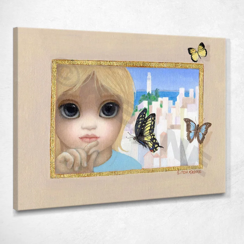 Mariposas Margaret Keane cuadro en lienzo