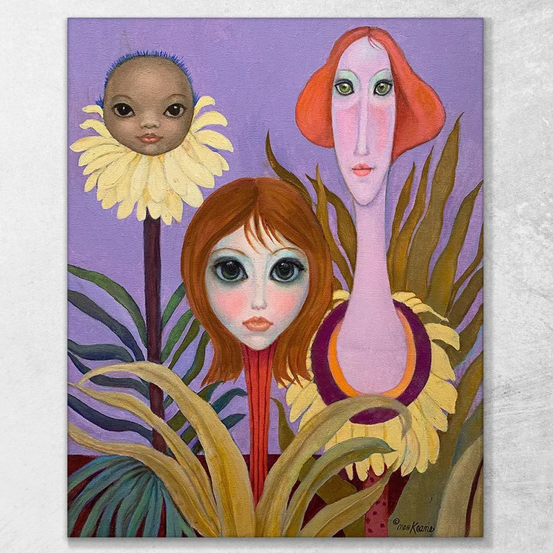 Cabezas De Flores Margaret Keane