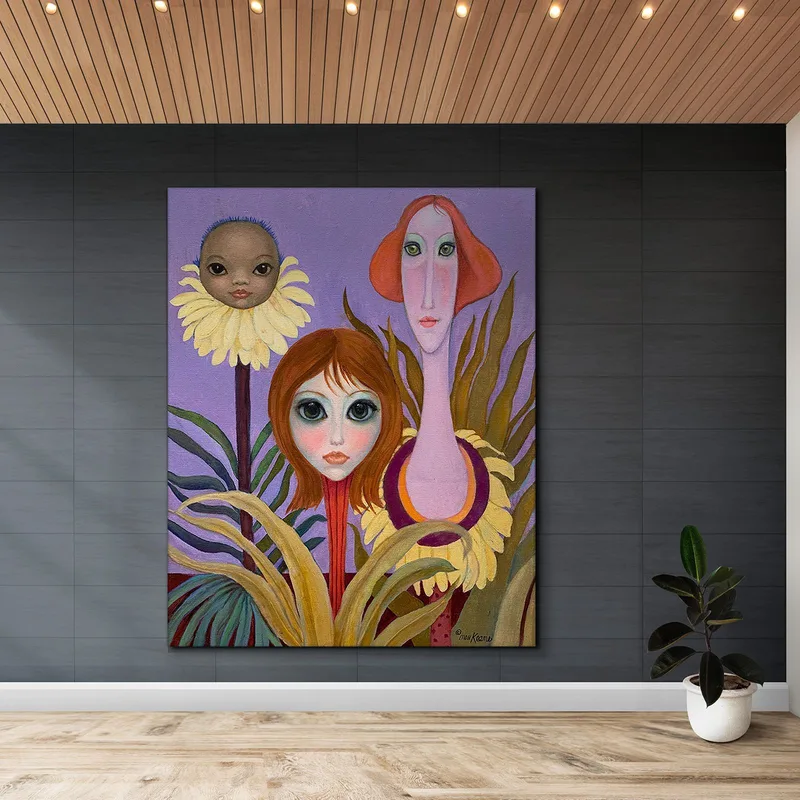 Cabezas De Flores Margaret Keane