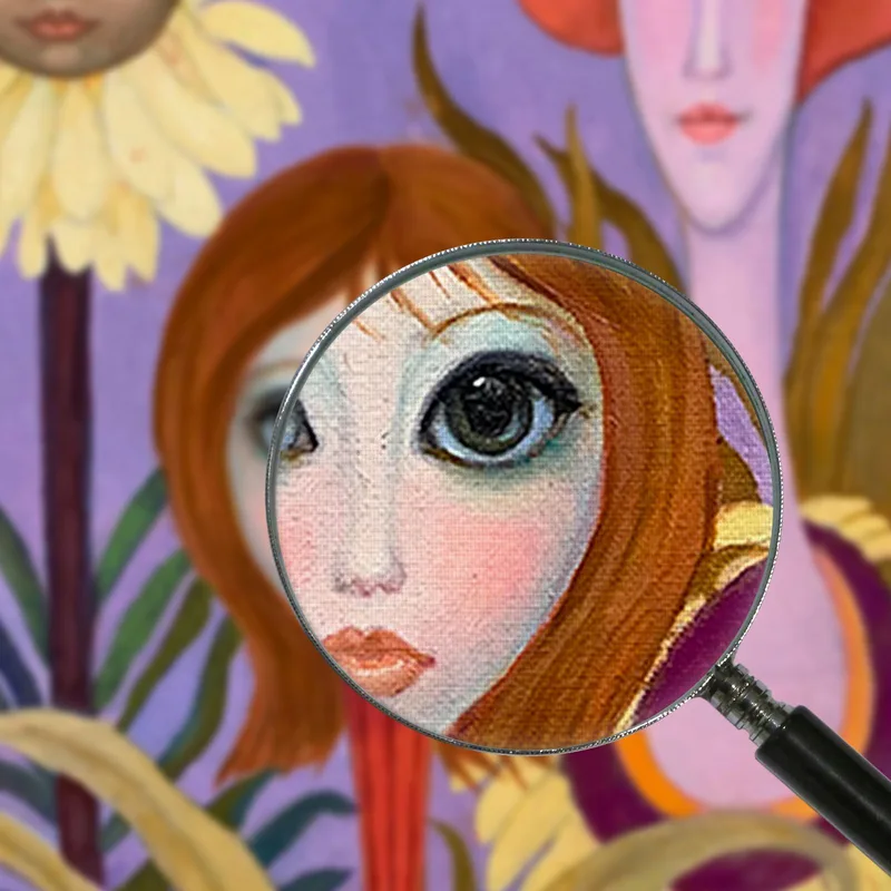 Cabezas De Flores Margaret Keane