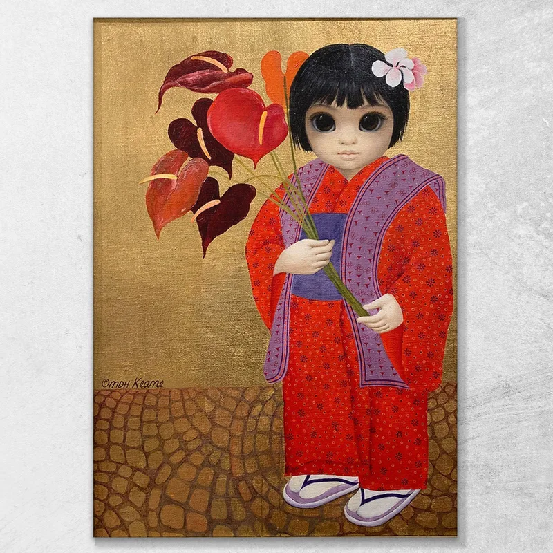 Chica Con Flores De Flamenco Margaret Keane