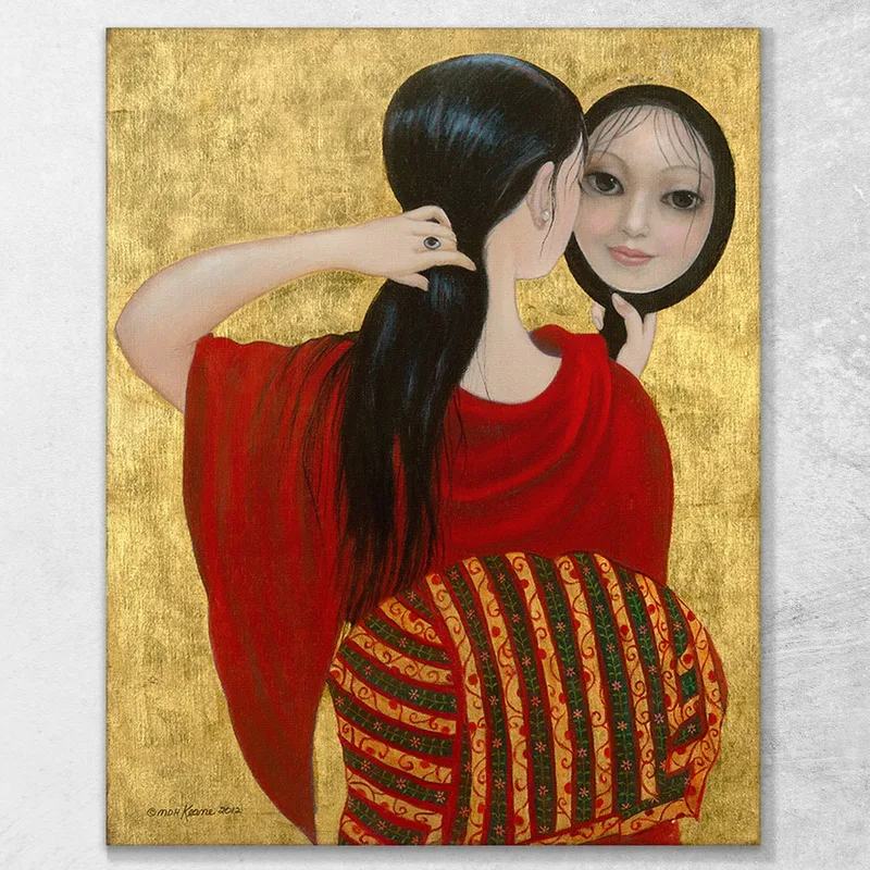 Chica Y Espejo Margaret Keane