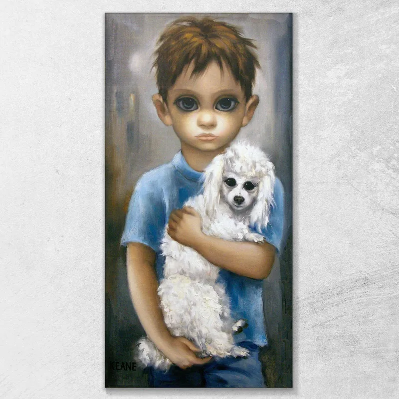 Niño Y Perro Blanco Margaret Keane