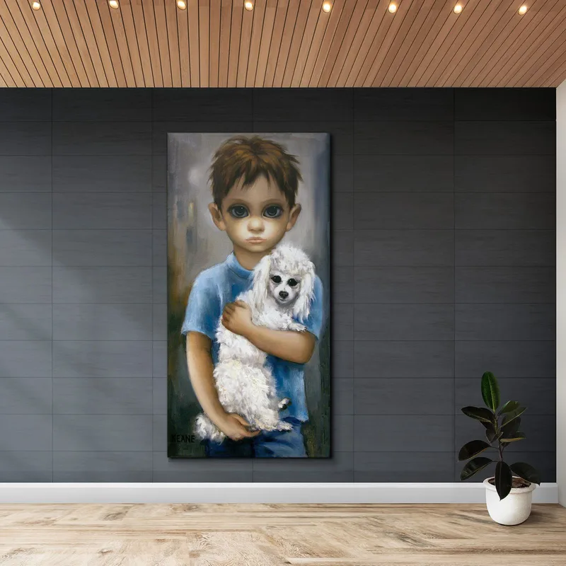 Niño Y Perro Blanco Margaret Keane