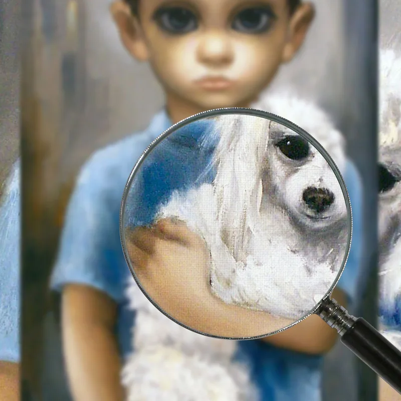Niño Y Perro Blanco Margaret Keane