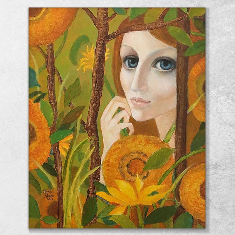 Mujer Entre Girasoles Margaret Keane