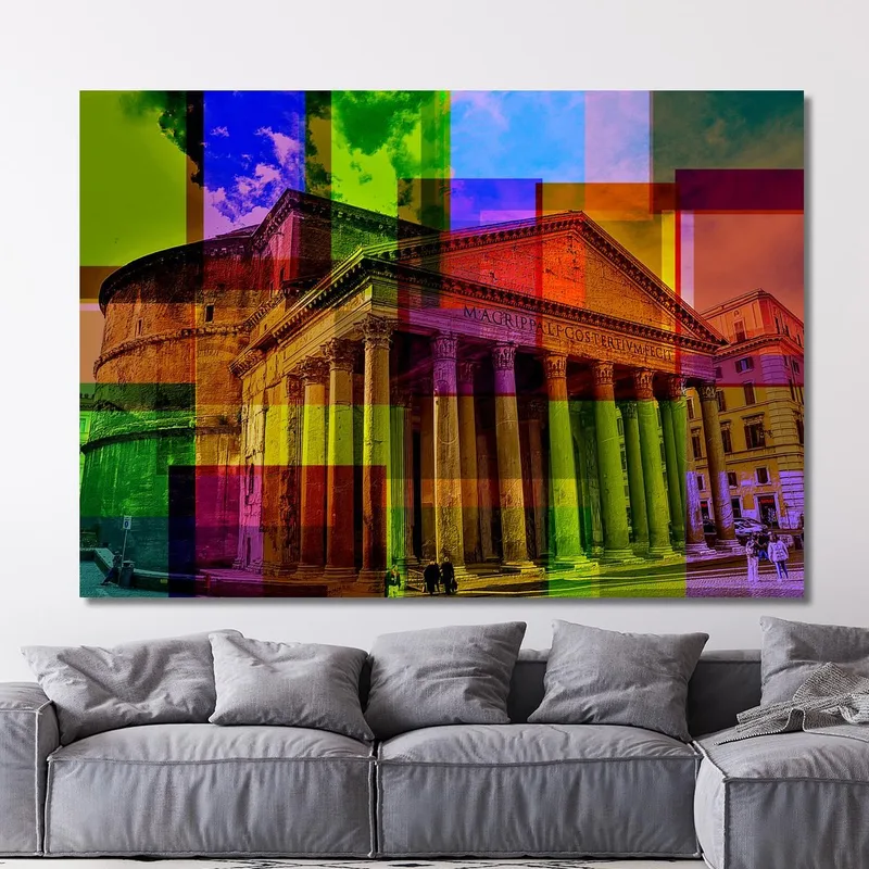 Abstract Painting Rome Colors On The Pantheon