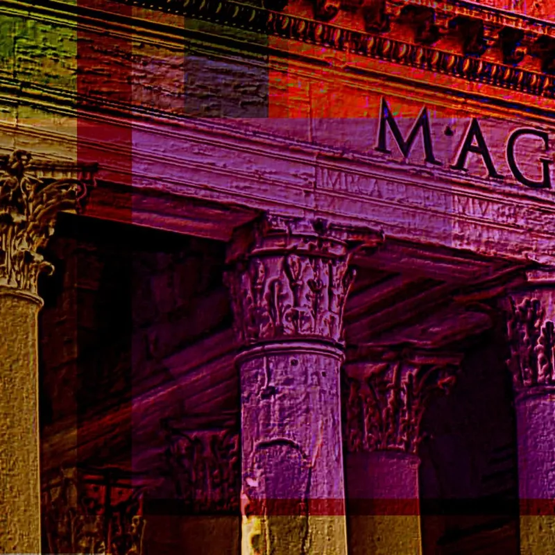 Abstract Painting Rome Colors On The Pantheon