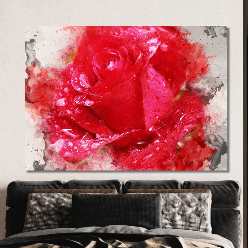 Abstract Painting Lonely Rose
