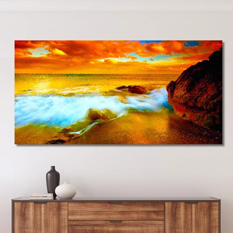 Peinture Abstraite Aperçu De La Mer