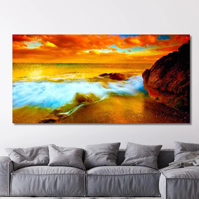 Peinture Abstraite Aperçu De La Mer