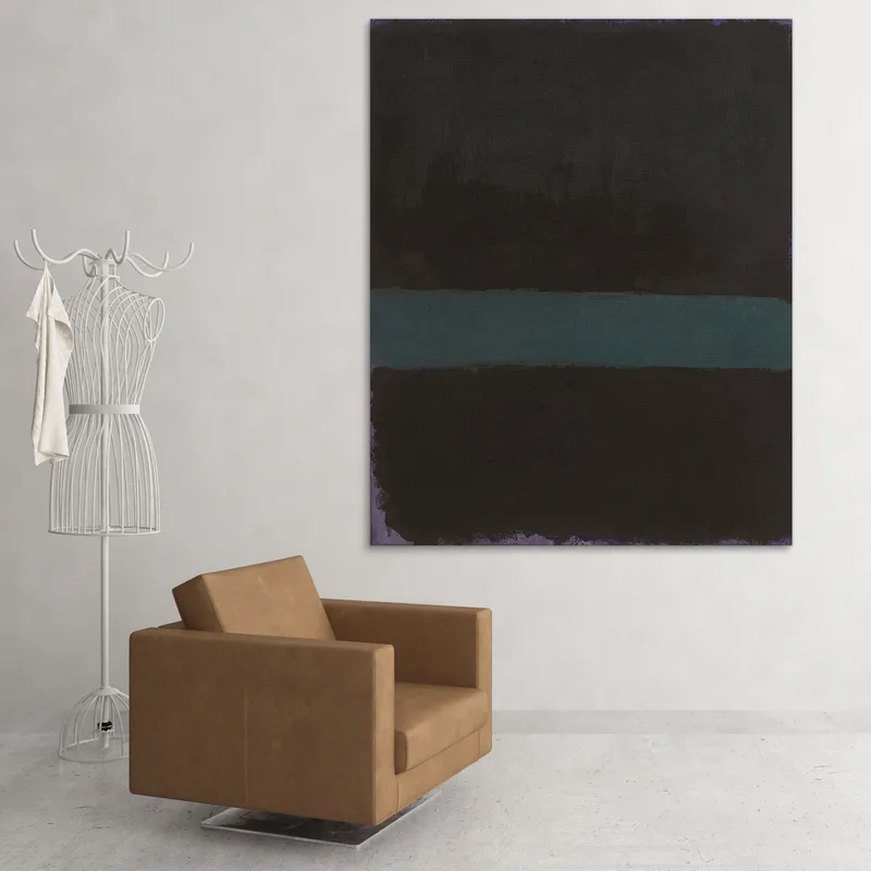 Untitled Black And Dark Green Mark Rothko
