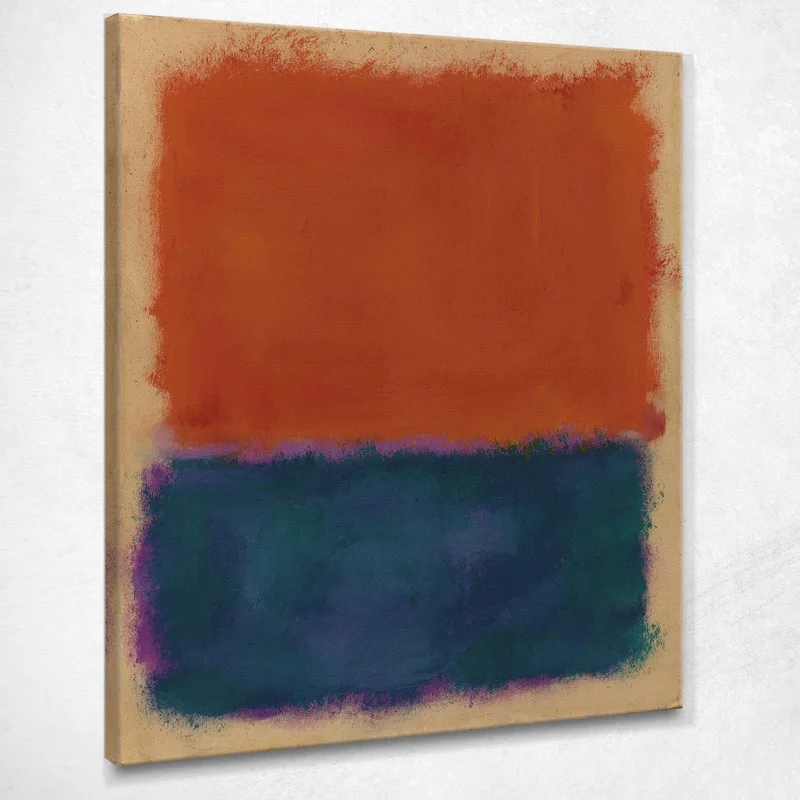 Ohne Titel - Orange, Viola Mark Rothko drucken auf leinwand