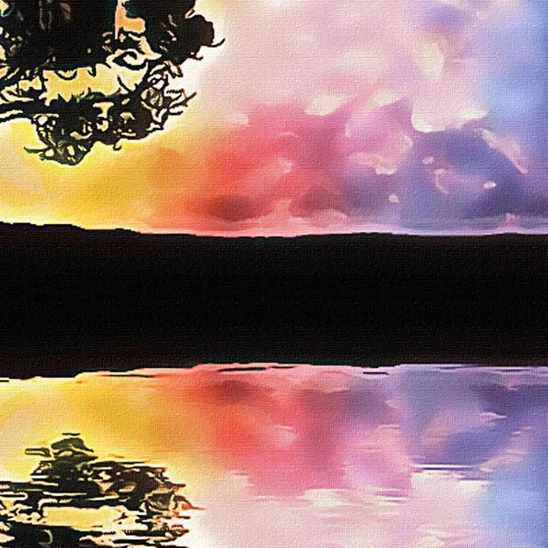 Image Abstraite Coucher De Soleil Sur L'Eau