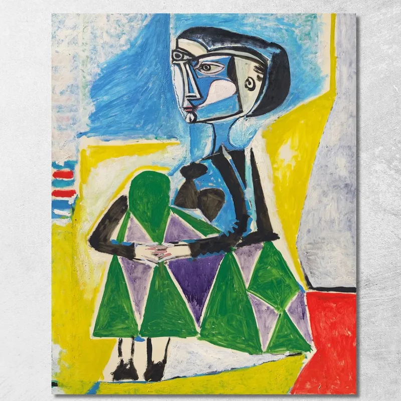 Crouching Woman Jacqueline Pablo Picasso canvas print