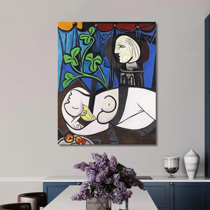 Feuilles Et Buste Vert Nude Pablo Picasso