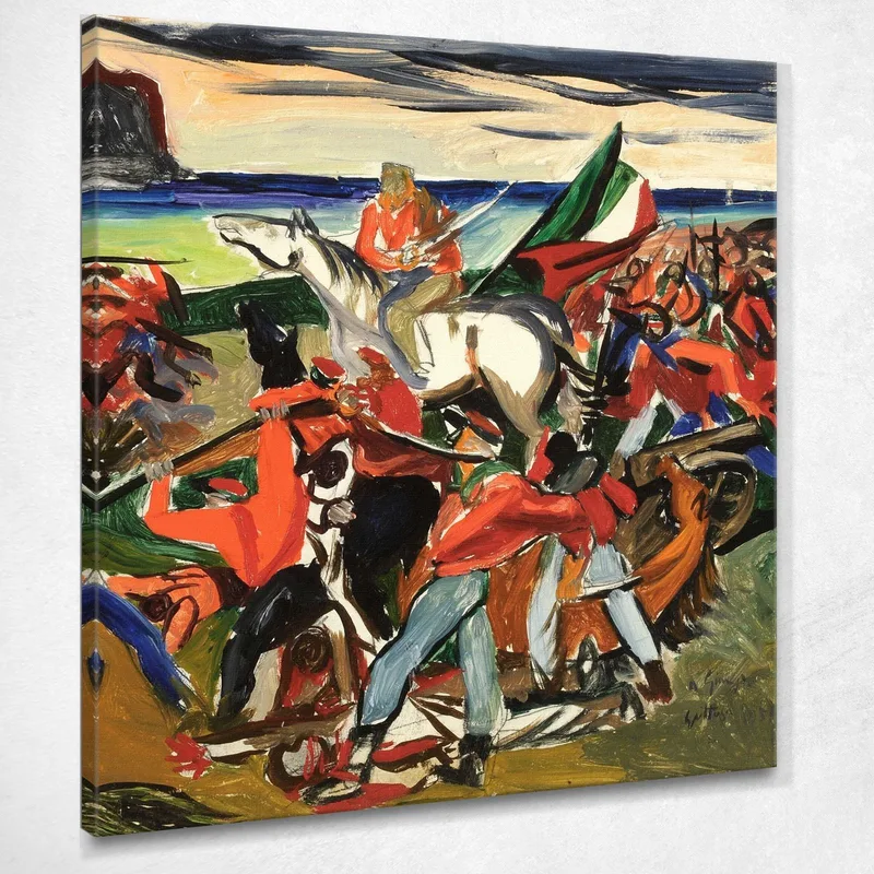 La Battaglia Di Ponte Ammiraglio Renato Guttuso quadro stampa su tela