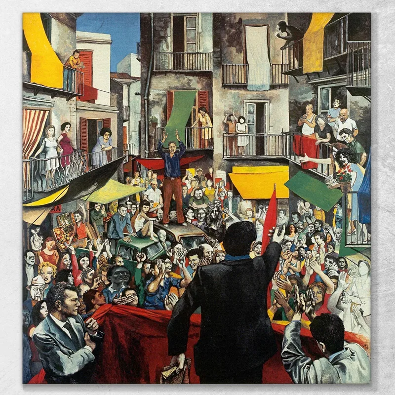 Reunión En La Plaza Renato Guttuso